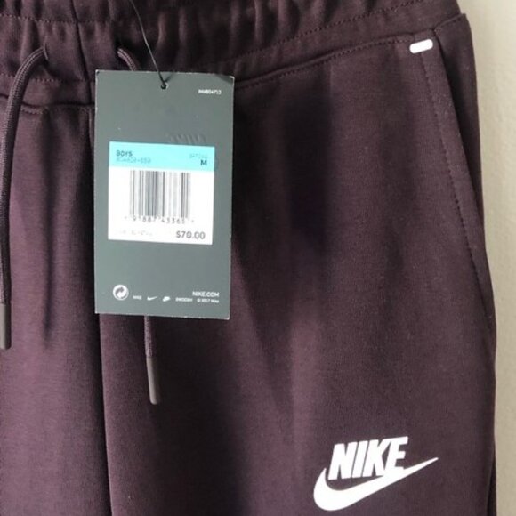 NWOT Nike Youth's Burgundy Slim Fit Sweats Jacket & Joggers Set, Size M - Picture 13 of 13